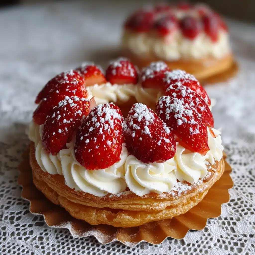Paris-Brest Pastry with Whipped Cream and Strawberries Recipe