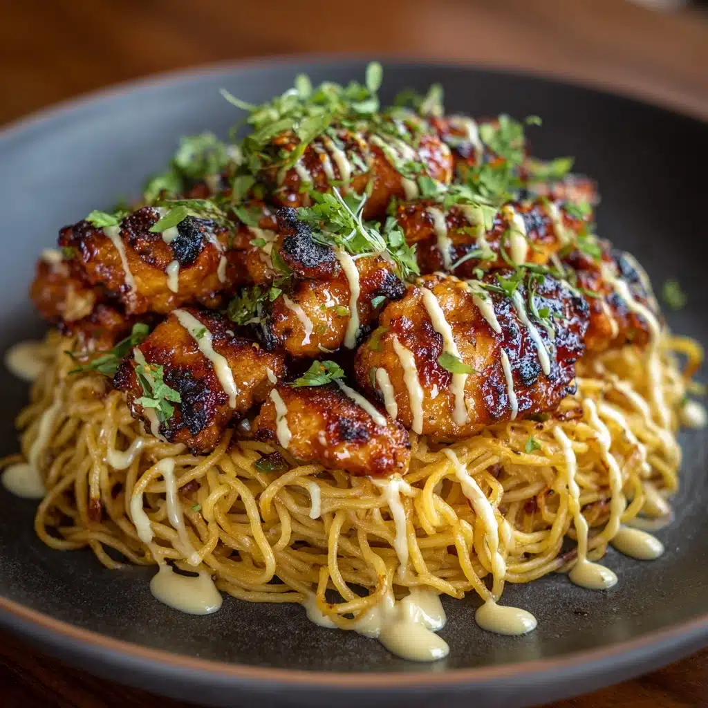 Garlic Butter Chicken Bites with Creamy Parmesan Pasta Recipe