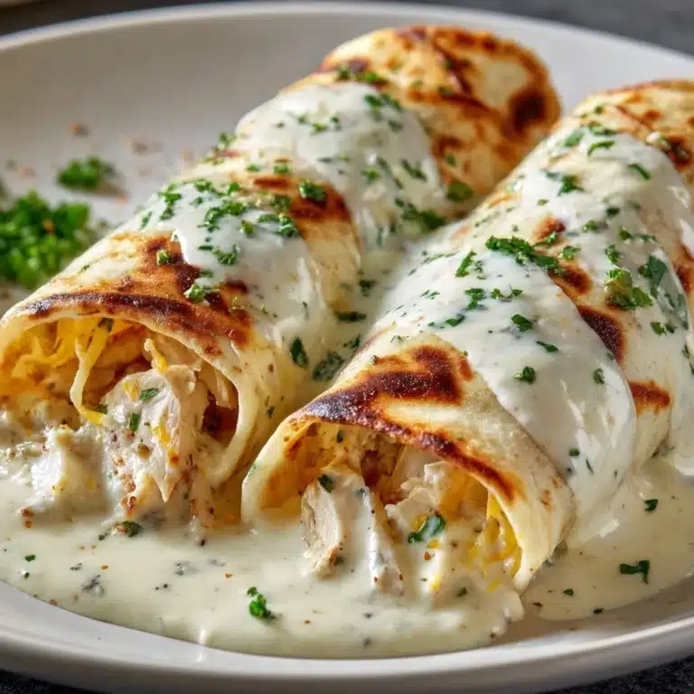 Cheesy Chicken Alfredo Wraps Recipe
