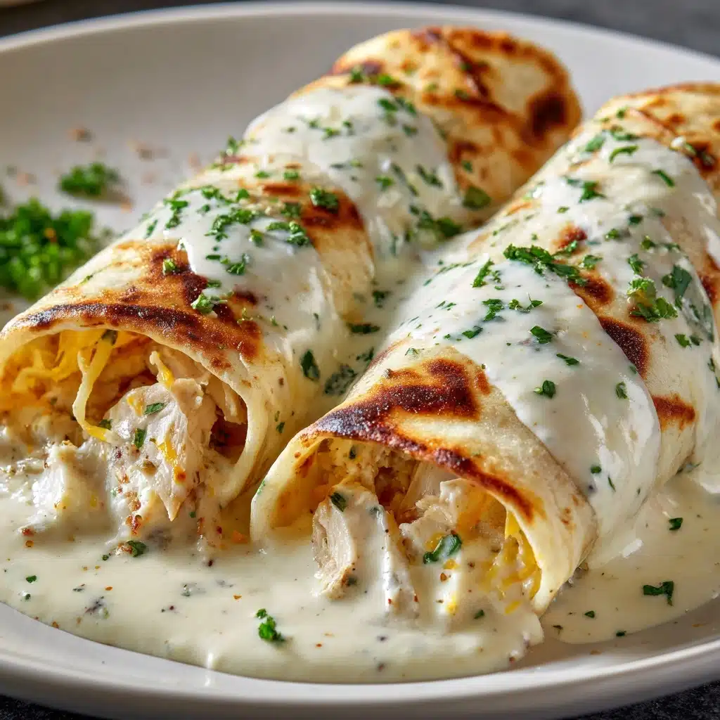 Cheesy Chicken Alfredo Wraps Recipe