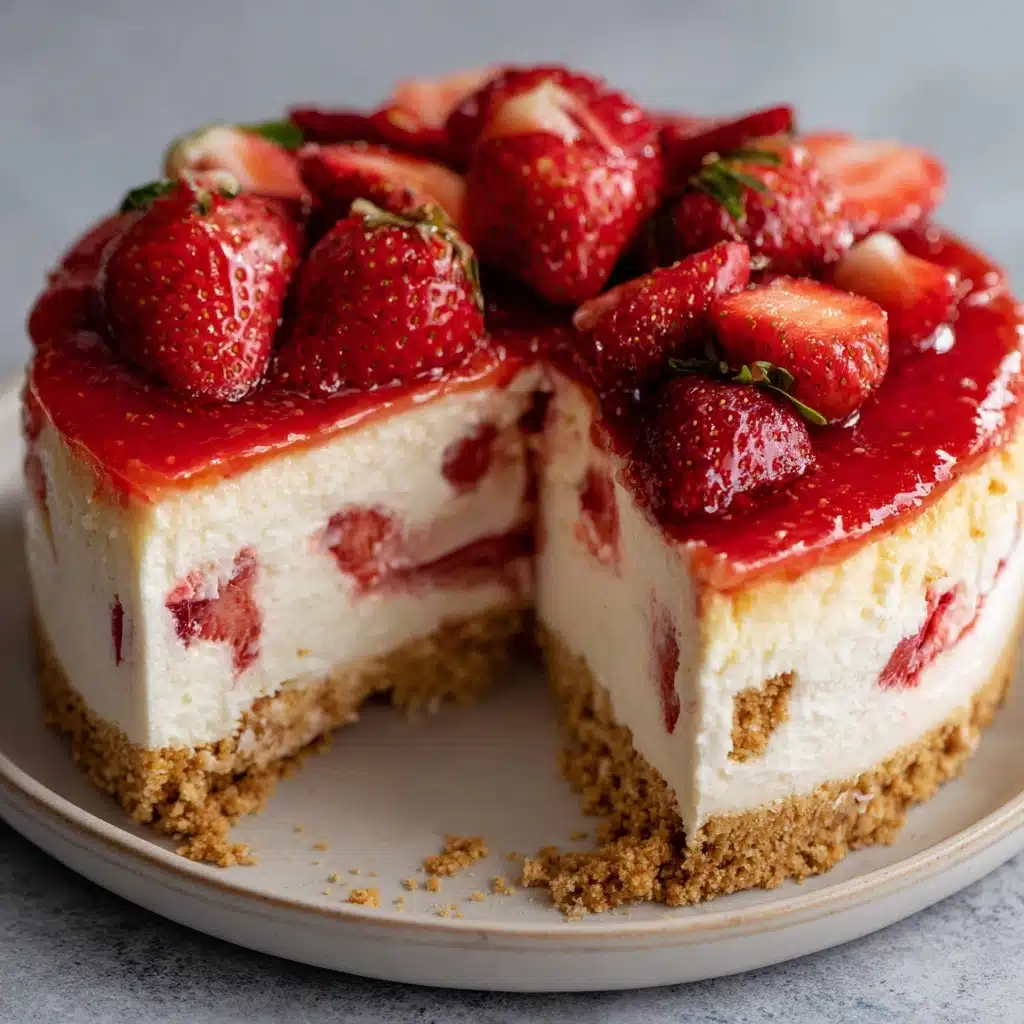 Gluten-Free & Vegan Strawberry Cheesecake Recipe - Recipe Image