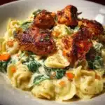 Tortellini with Spinach in Creamy Sauce Recipe