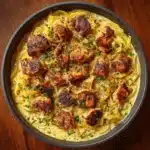 Garlic Butter Chicken Bites with Savory Creamy Parmesan Pasta Recipe