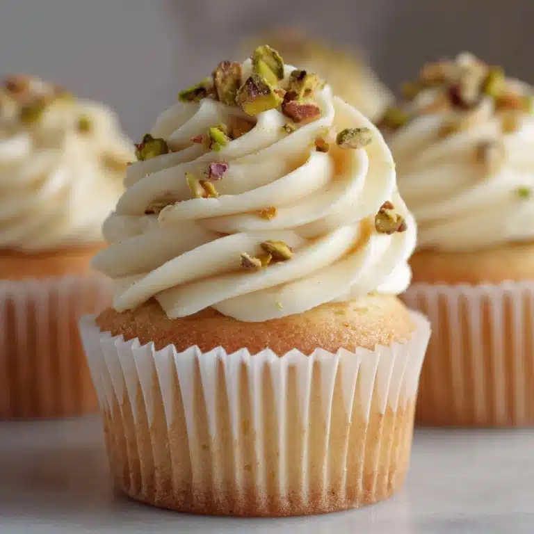 Luscious Pistachio Cupcakes with Vanilla Buttercream Frosting Recipe