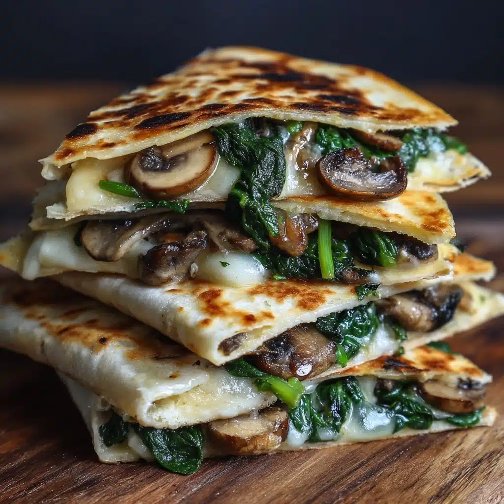 Baked Spinach Mushroom Quesadillas Recipe