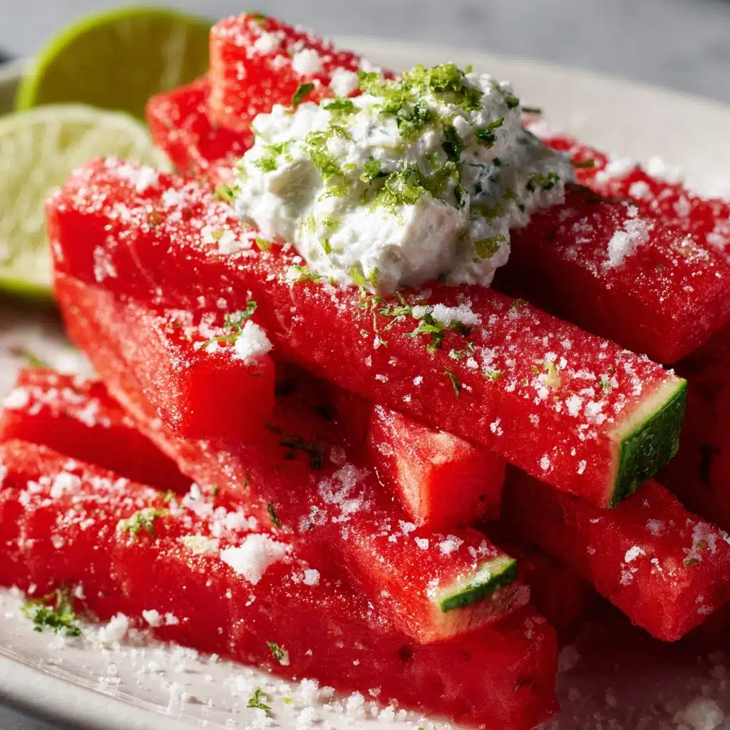 Watermelon Fries with Coconut Lime Dip Recipe