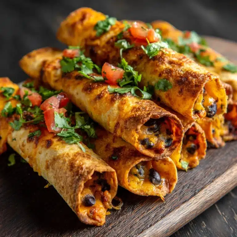 Crispy Chipotle Black Bean Taquitos Recipe