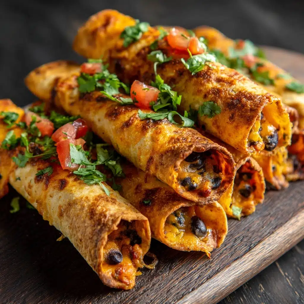Crispy Chipotle Black Bean Taquitos Recipe