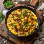 Cheesy Potato Egg Scramble Recipe