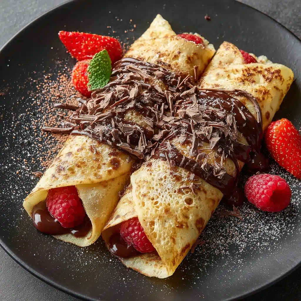 Handmade Chocolate-Filled Rolled Crêpes Recipe