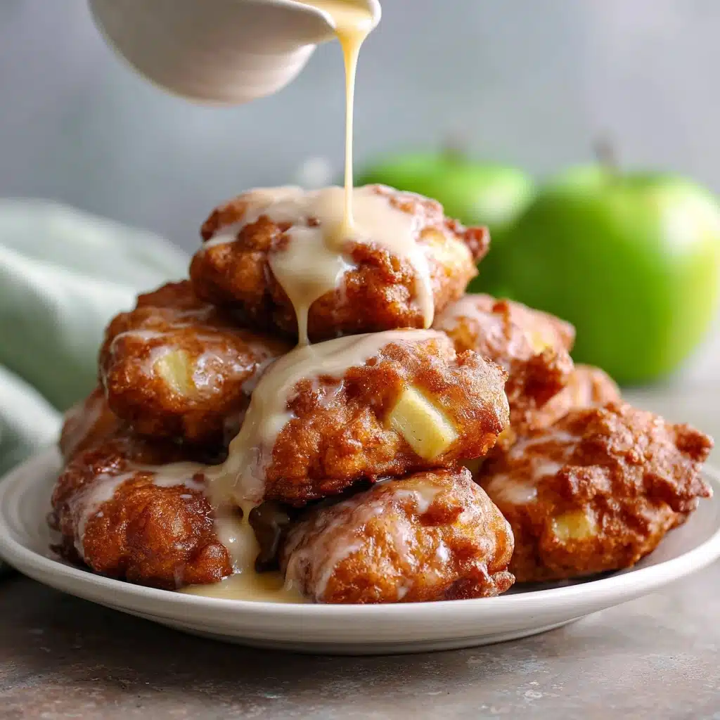 Soft Cinnamon Apple Fritters with Vanilla Glaze Recipe
