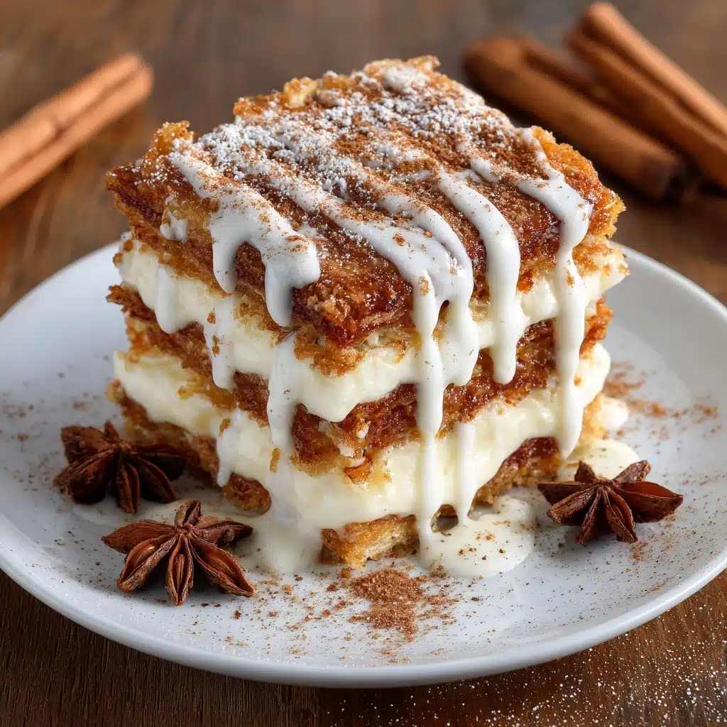 Churro Cinnamon Sugar French Toast with Cream Cheese Icing Recipe - Recipe Image