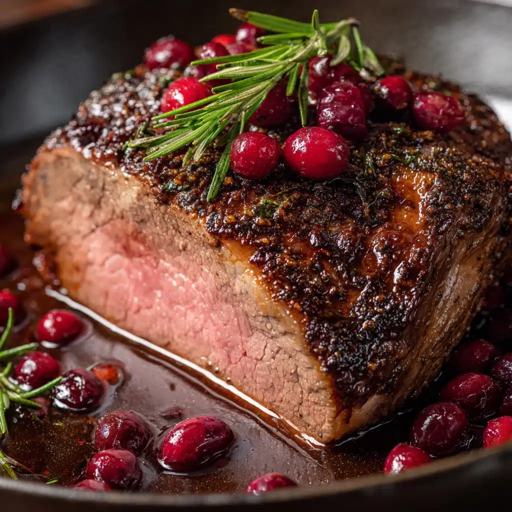 Cranberry Balsamic Ribeye Roast Recipe