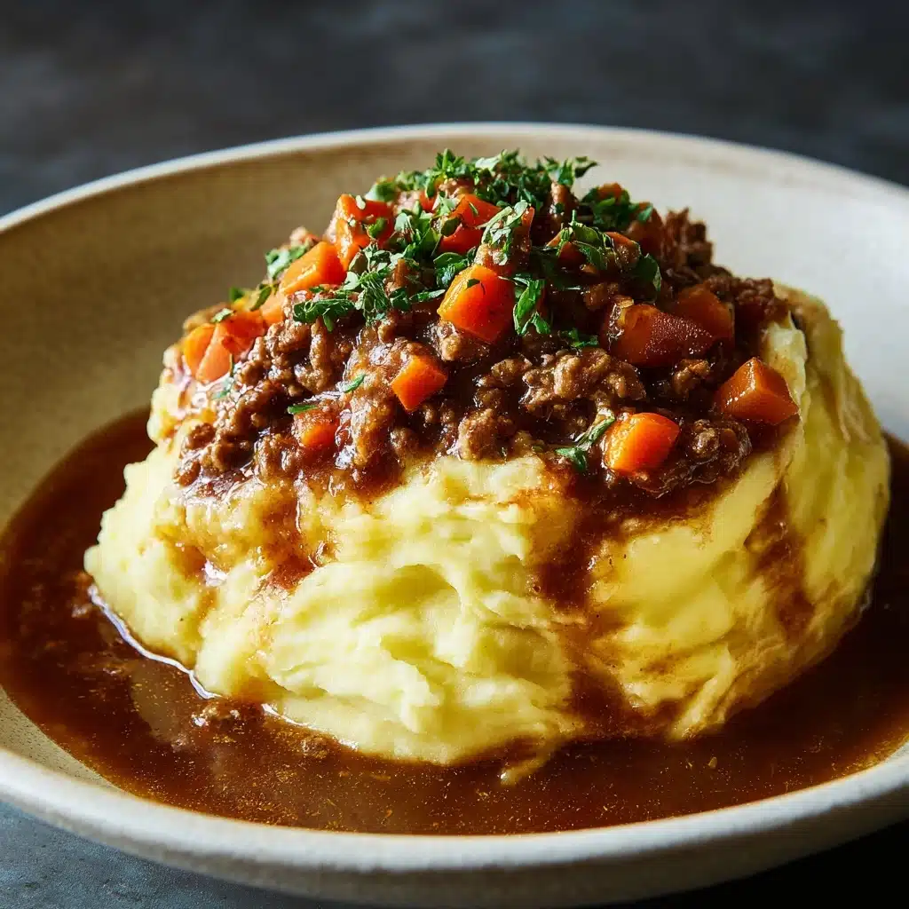 Ground Beef and Gravy Over Mashed Potatoes Recipe - Recipe Image