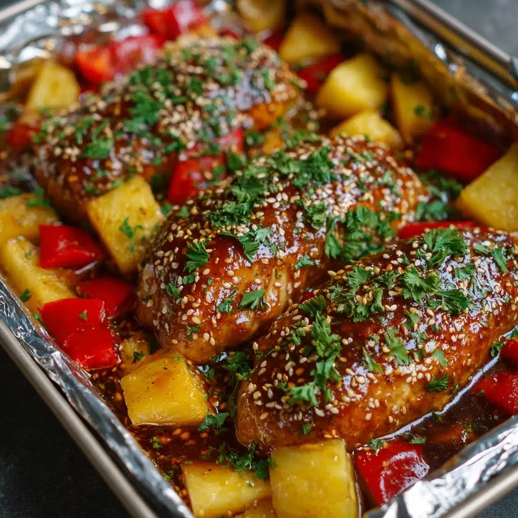 Teriyaki Chicken and Pineapple Foil Packets Recipe - Recipe Image