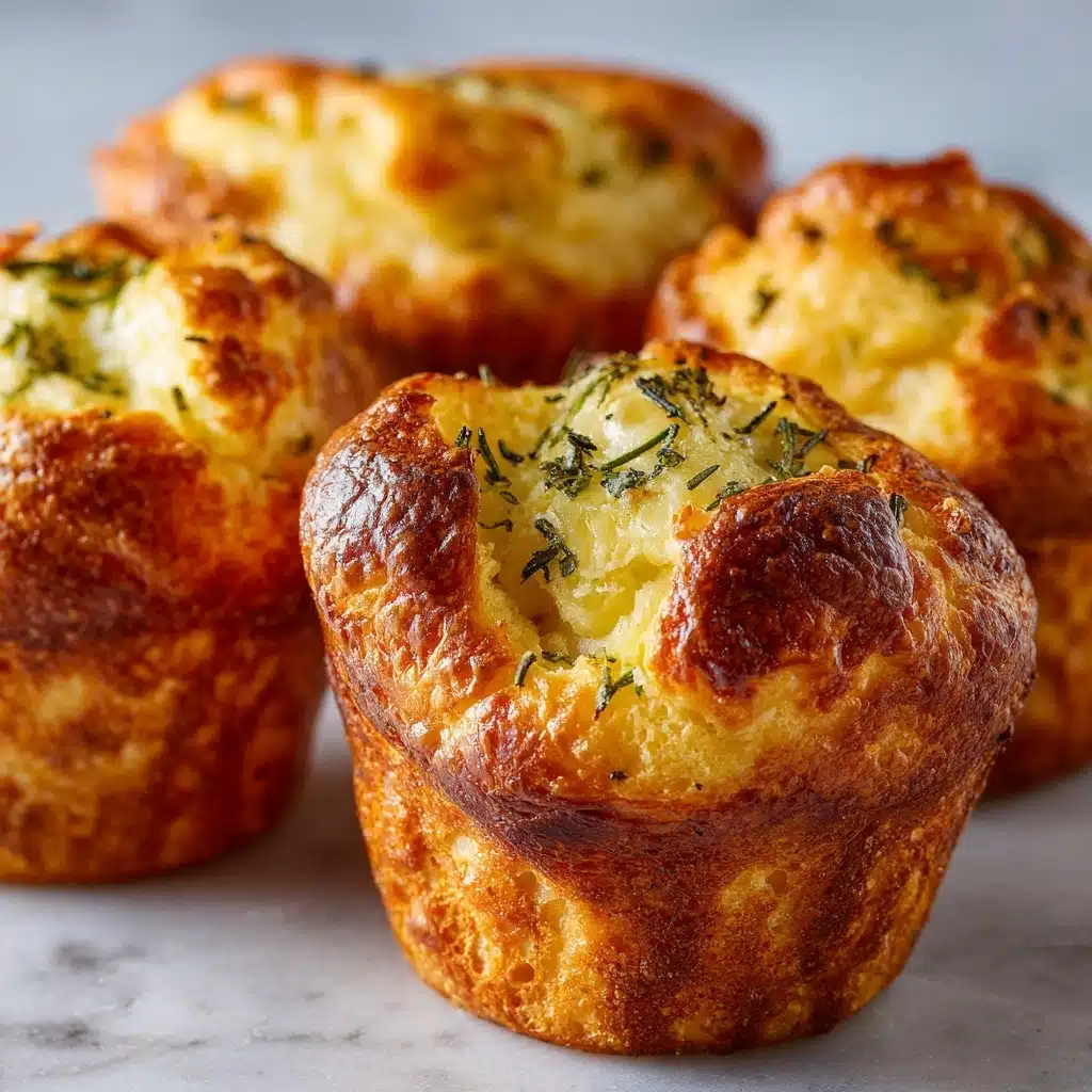 Easy Garlic Rosemary Focaccia Muffins Recipe - Recipe Image