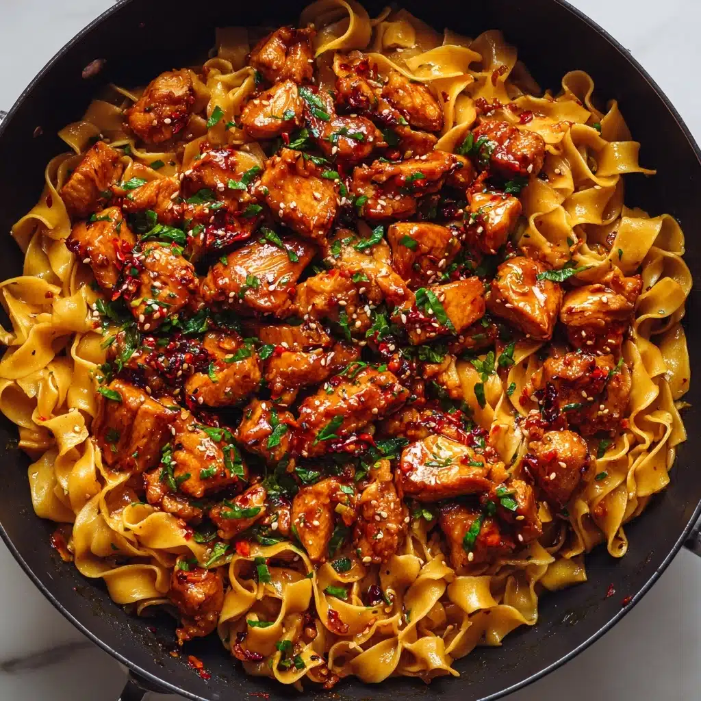 One-Pot Honey Garlic Chicken and Noodles Recipe - Recipe Image