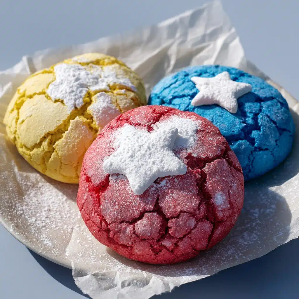 Patriotic Crinkle Cookies Recipe - Recipe Image