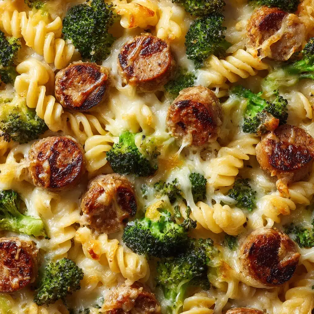 Cheesy Sausage and Broccoli Pasta with Crescent Rolls Recipe - Recipe Image