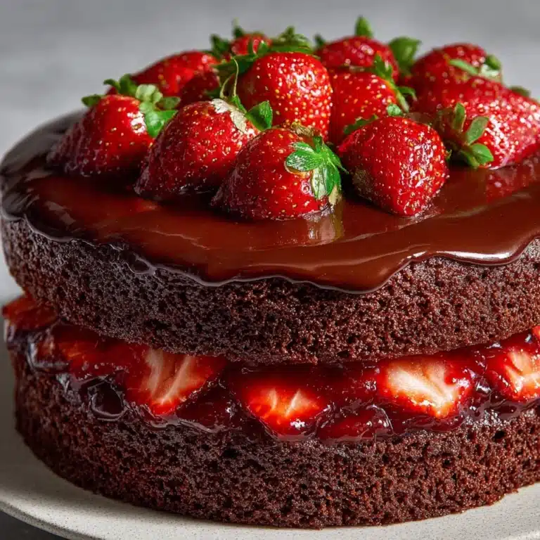 Chocolate Cake with Strawberry Filling Recipe