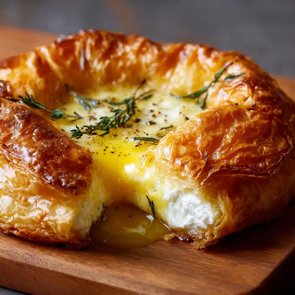 Brie en Croûte with Lemon Curd and Fresh Herbs Recipe - Recipe Image