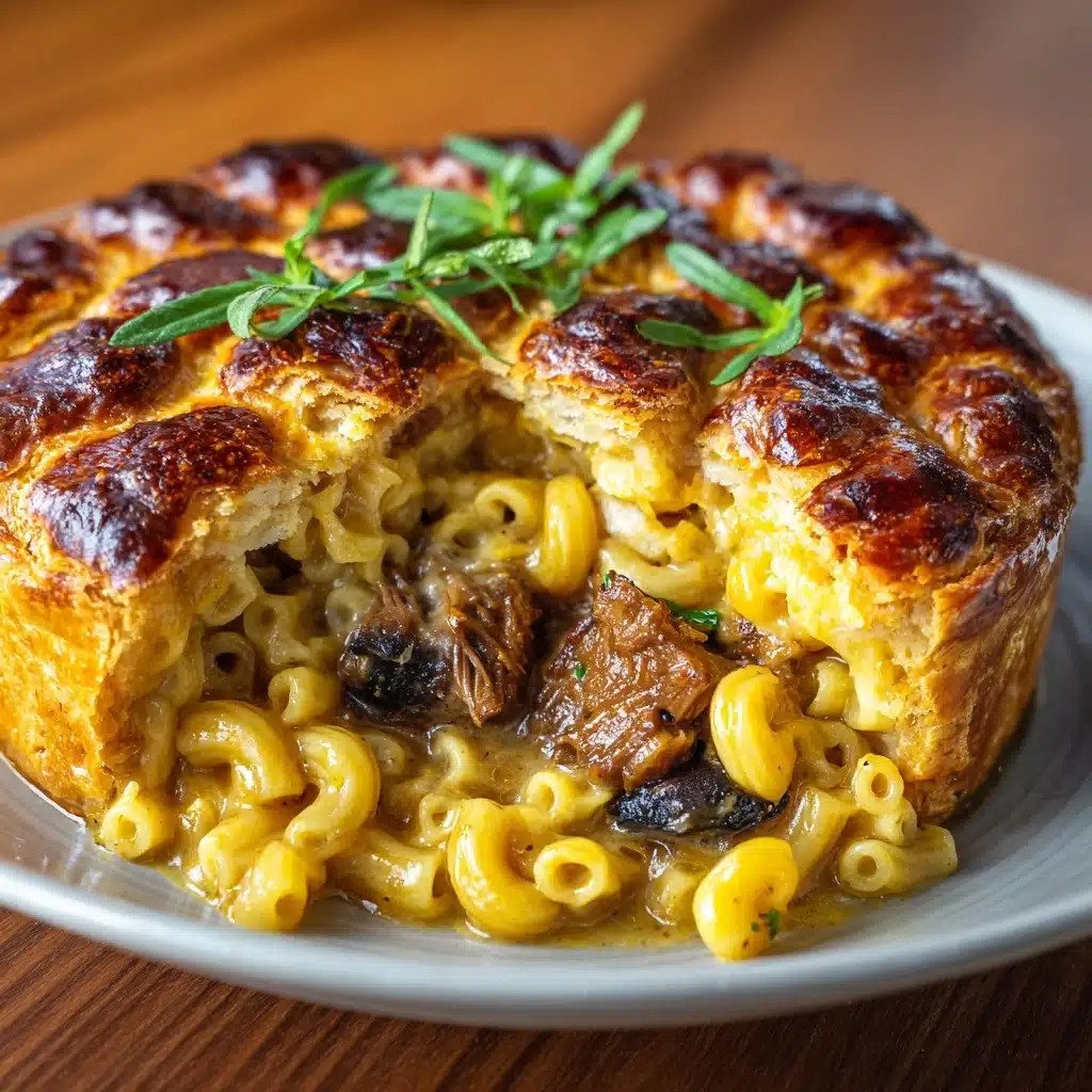 Oxtail Pot Pie with Mac & Cheese Crust Recipe - Recipe Image