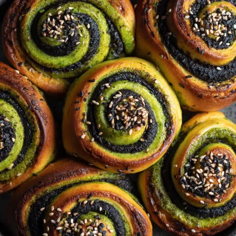 Vegan Matcha Black Sesame Cinnamon Rolls Recipe