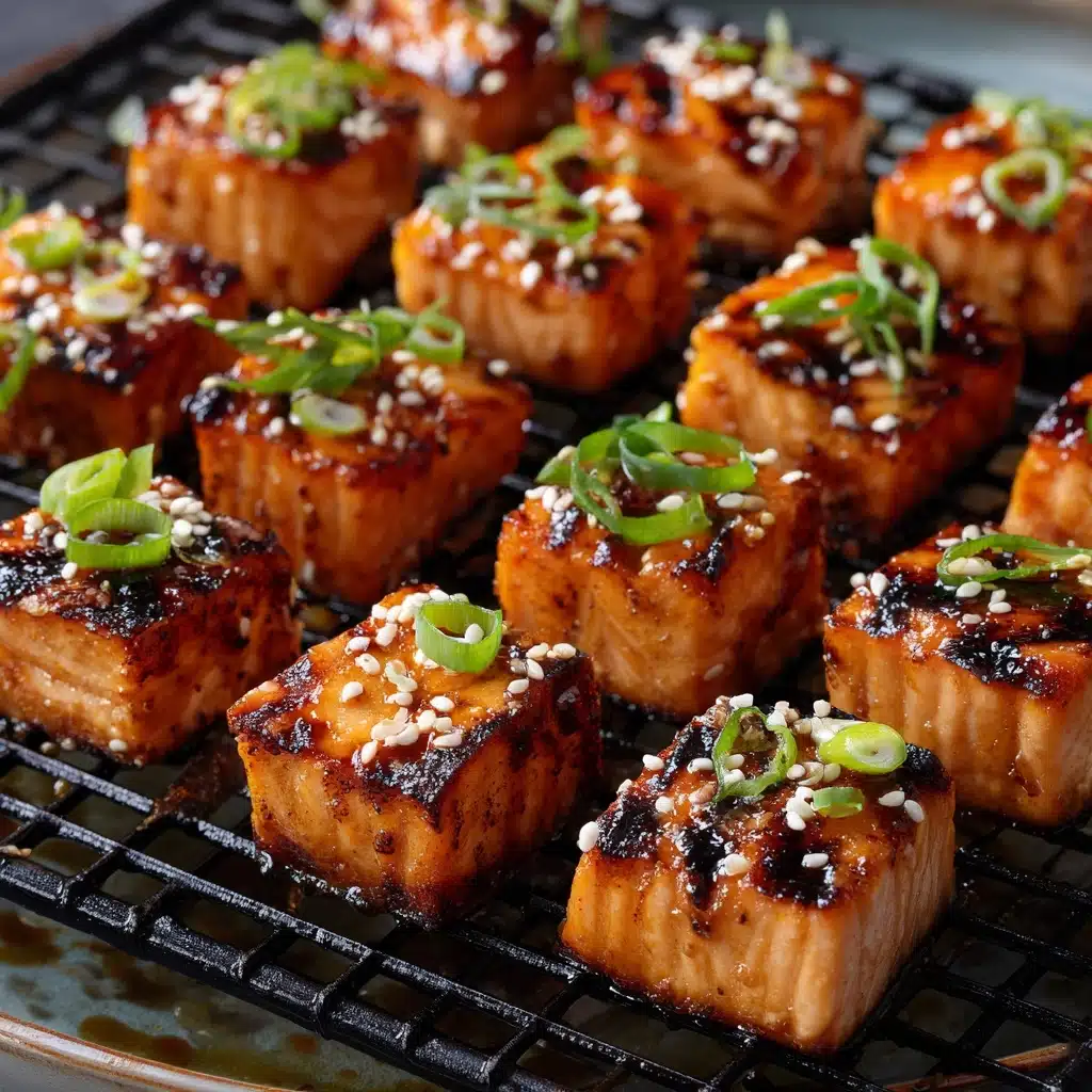Air Fryer Honey Garlic Salmon Bites Recipe