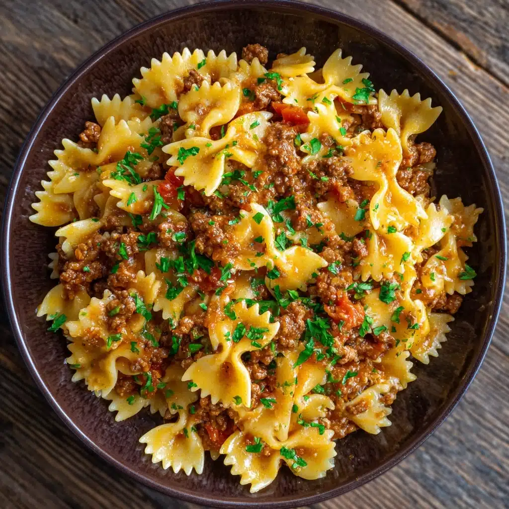 Bowtie Pasta with Ground Beef Recipe