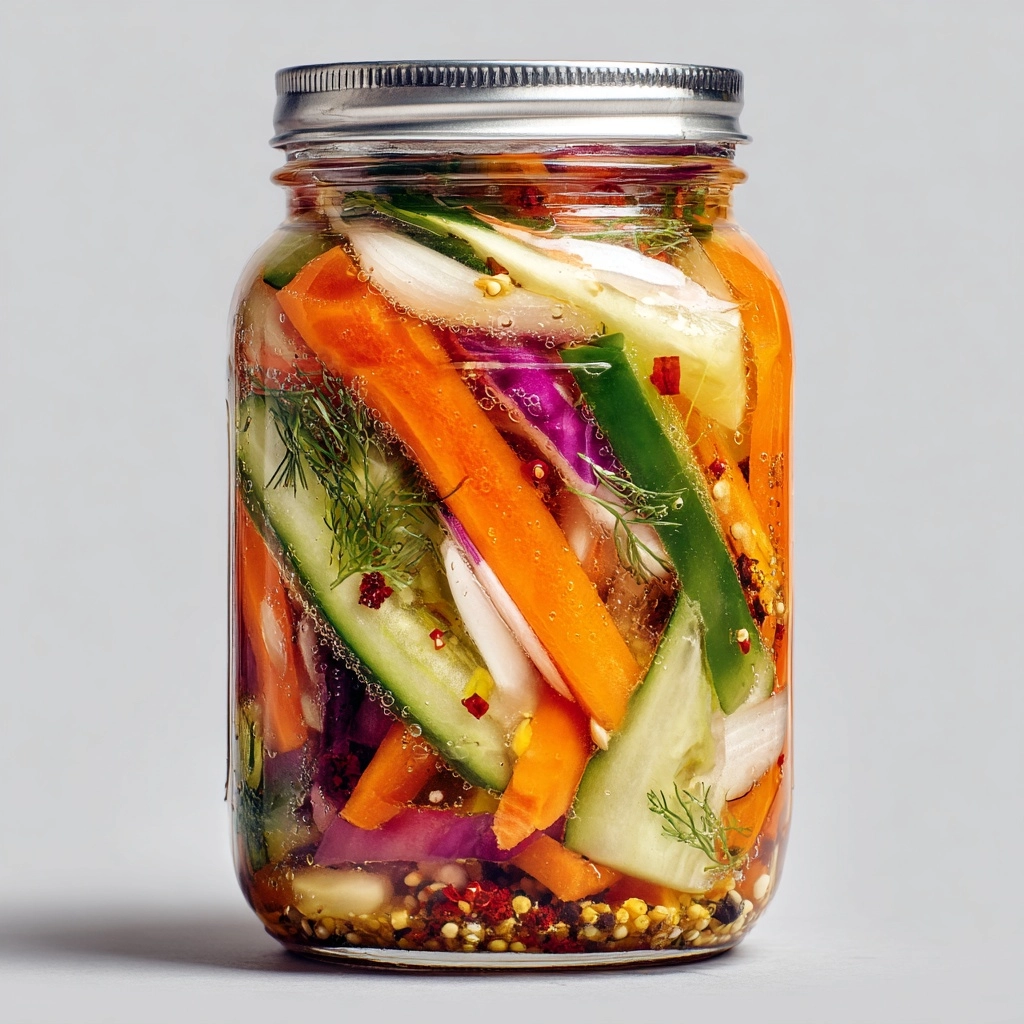 Crunchy Tangy Refrigerator Pickled Vegetables Recipe