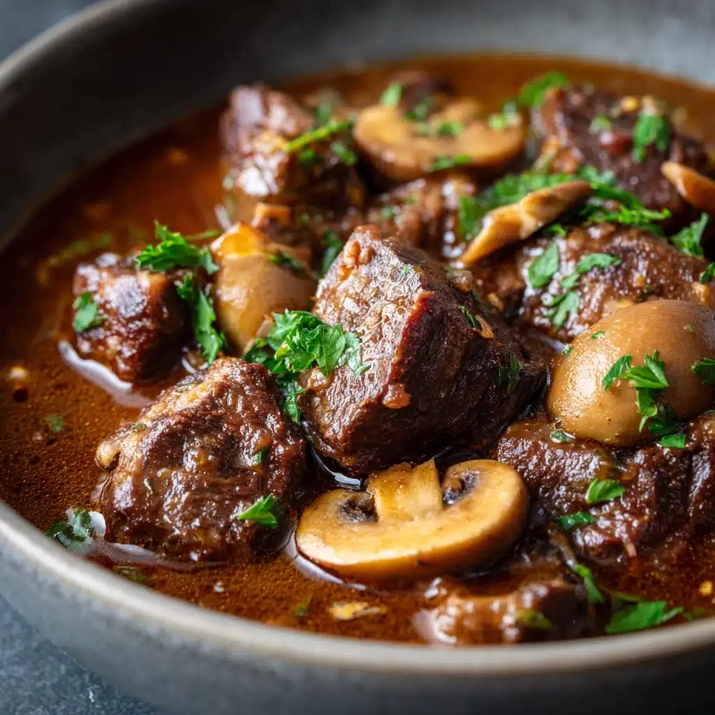 Slow Cooker Beef and Mushroom Stew Recipe - Recipe Image