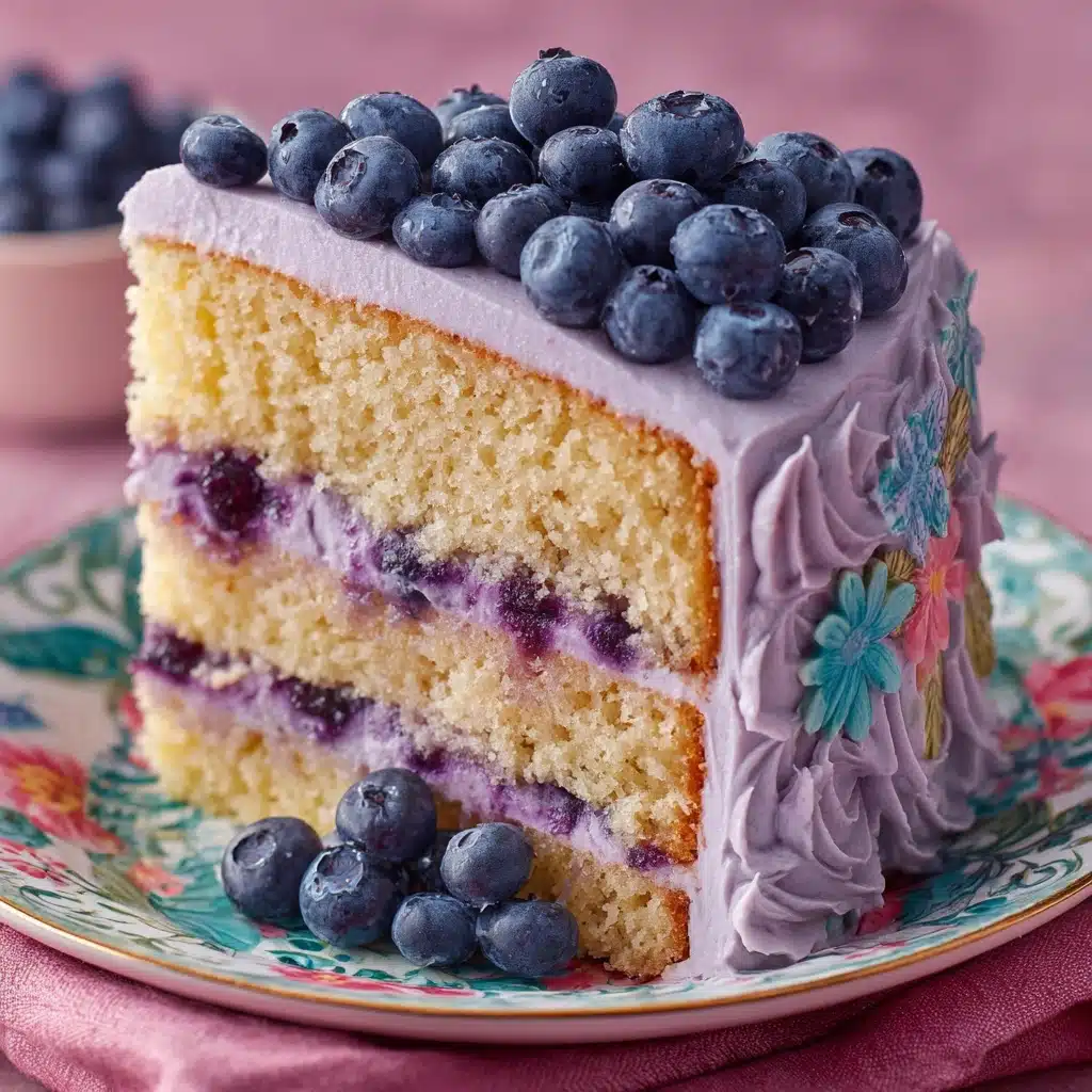 Blueberry Cream Cake Recipe - Recipe Image