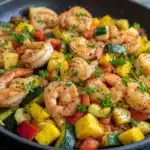 Easy Shrimp Vegetable Skillet Recipe