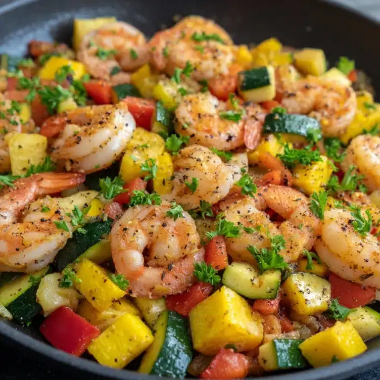 Easy Shrimp Vegetable Skillet Recipe