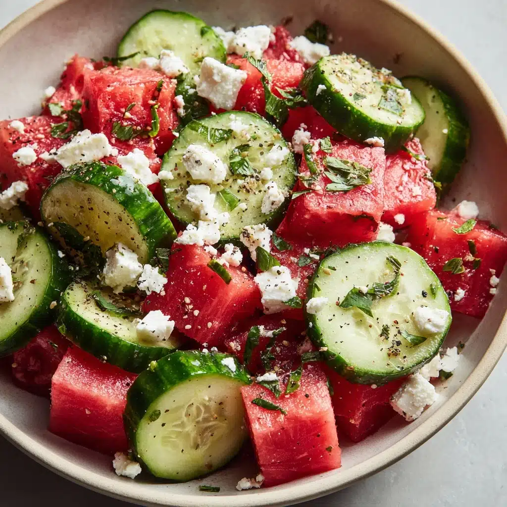 Watermelon Feta Cucumber Salad Recipe - Recipe Image