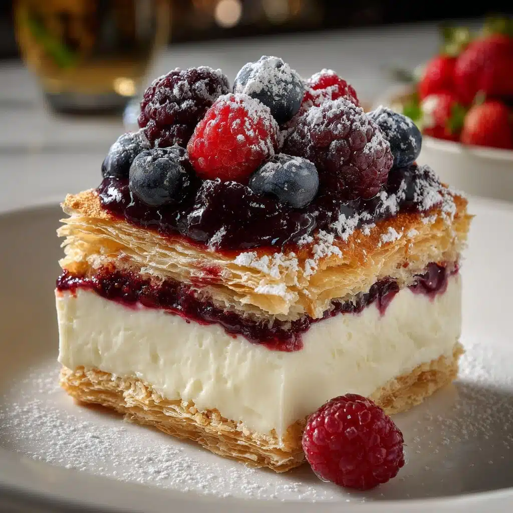 Berry Custard Puff Pastry Tart Recipe - Recipe Image