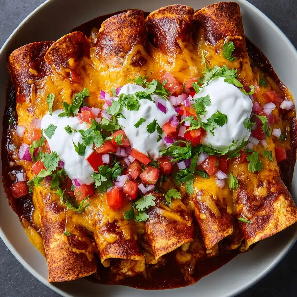 Homemade Easy Chicken Enchiladas with Cheesy Sauce Recipe - Recipe Image