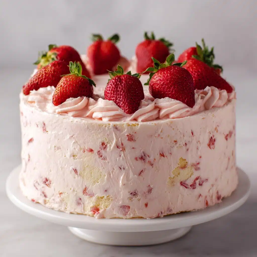 Strawberry Cheesecake Pound Cake with Strawberry Cream Cheese Frosting Recipe - Recipe Image