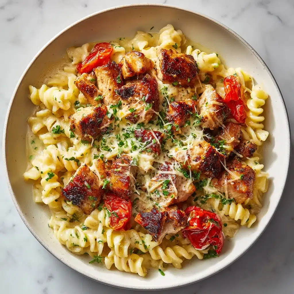 Loaded Chicken and Cajun Sausage Pasta Casserole Recipe - Recipe Image
