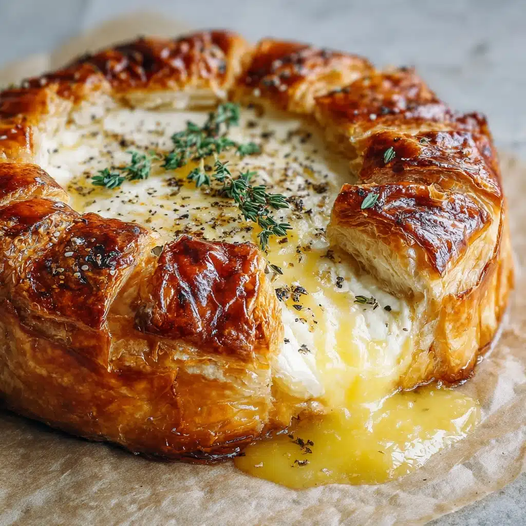 Brie en Croûte with Lemon Curd and Fresh Herbs Recipe - Recipe Image