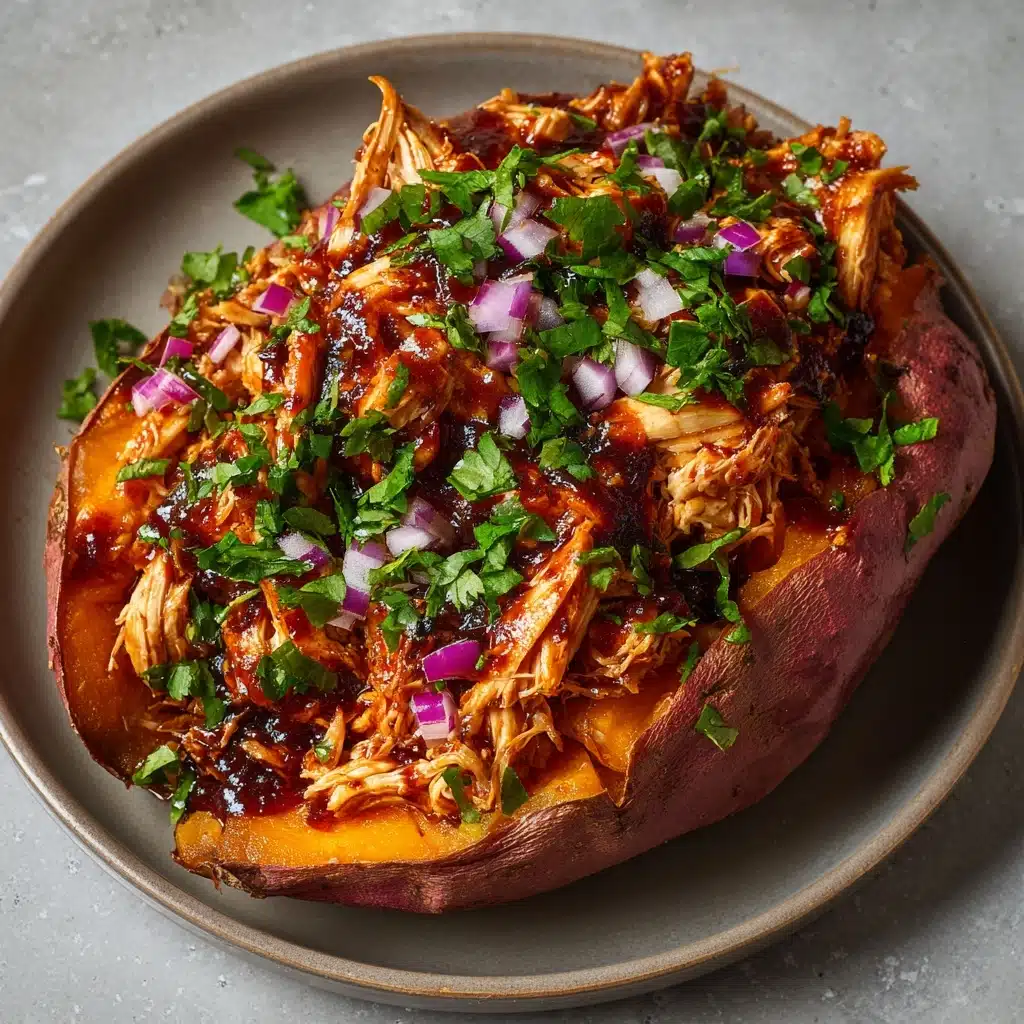 Twice Baked BBQ Chicken Sweet Potatoes Recipe - Recipe Image