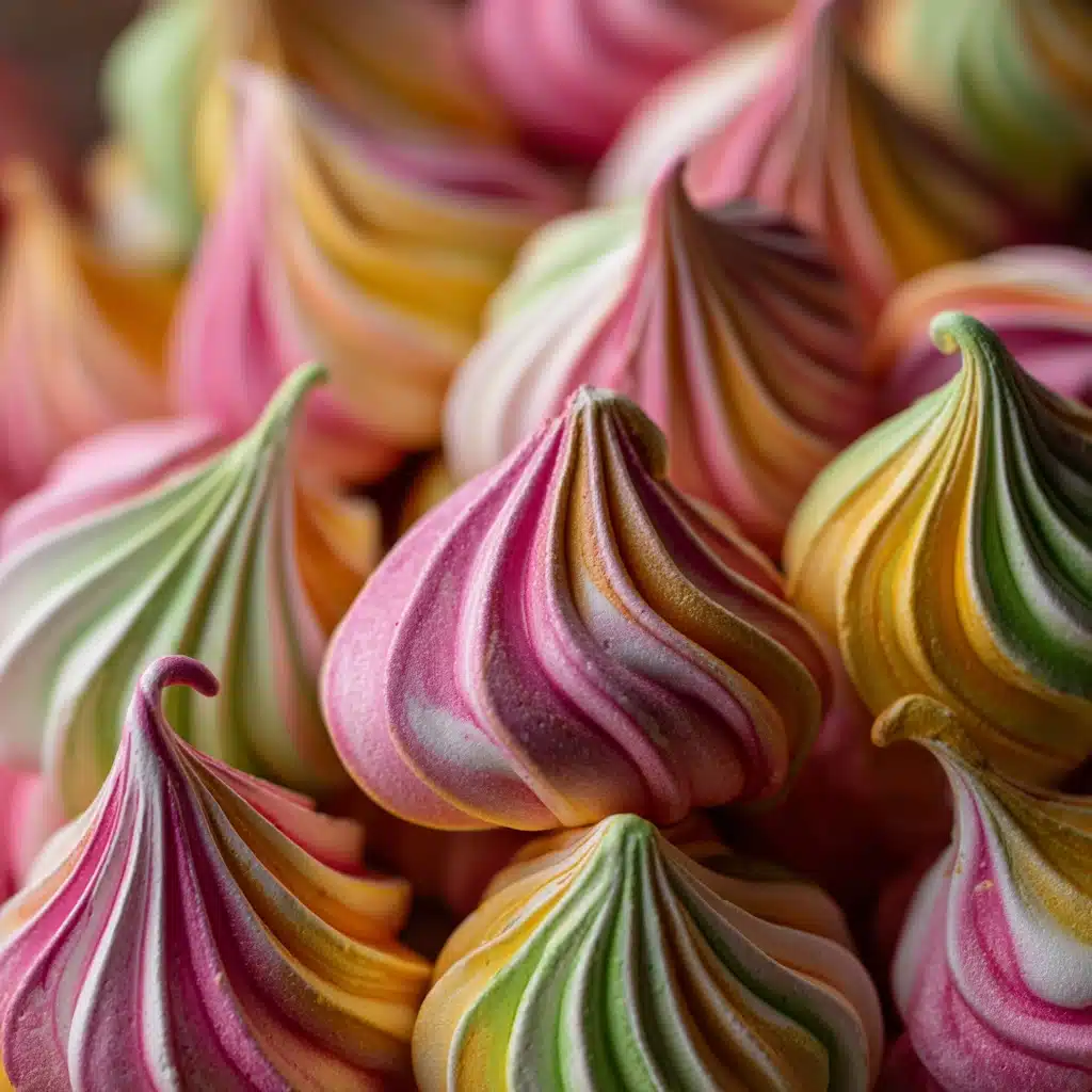 Rainbow Sherbet Meringues Recipe