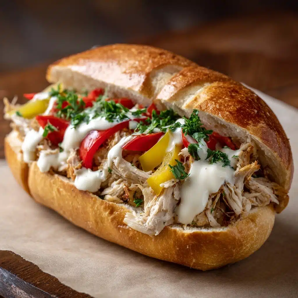 Slow Cooker Chicken Philly Sandwiches Recipe - Recipe Image