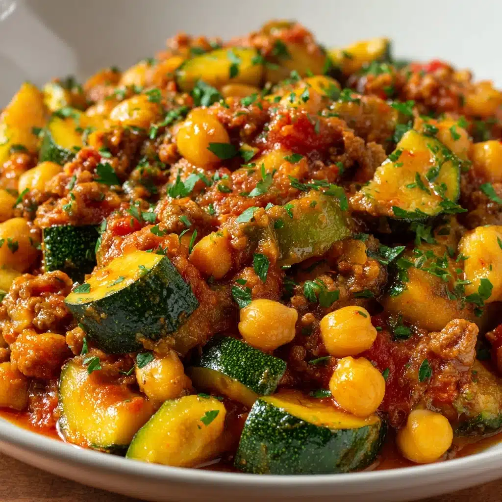 Ground Turkey Zucchini Chickpea Skillet Recipe - Recipe Image