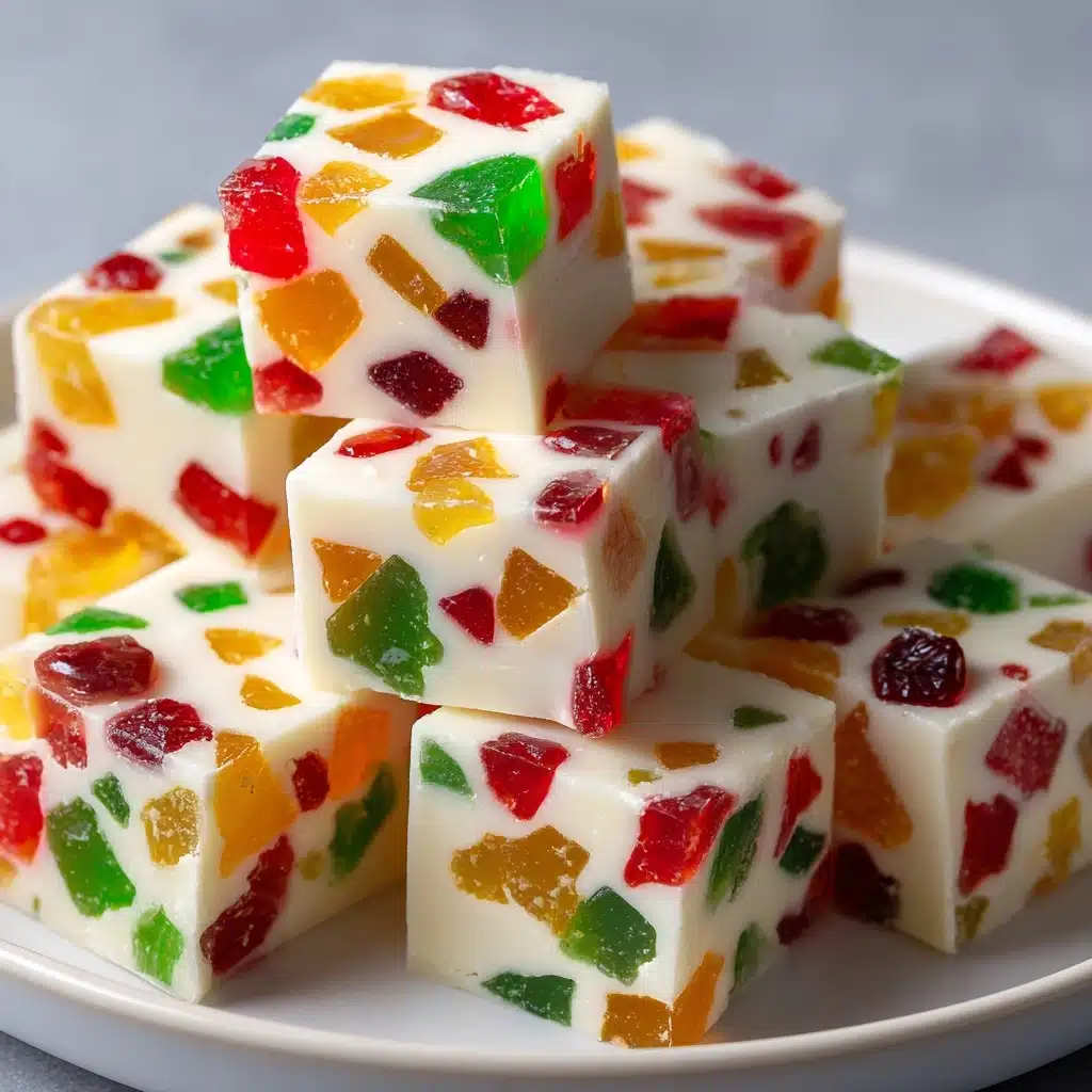 Easy Christmas Gumdrop Nougat Candy Recipe - Recipe Image