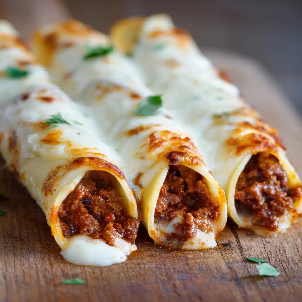 Cheesy Bolognese Roll-Ups Recipe - Recipe Image