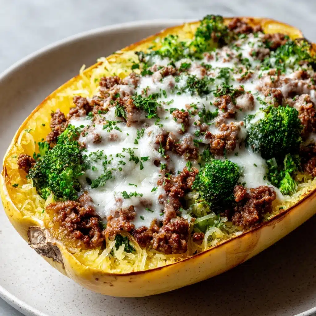 Spaghetti Squash with Broccoli and Ground Beef Recipe - Recipe Image