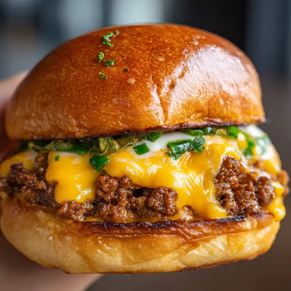 Philly Cheese Steak Burgers Recipe - Recipe Image