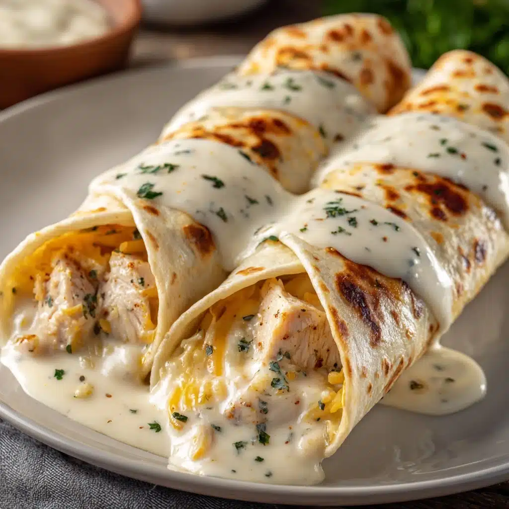 Cheesy Chicken Alfredo Wraps Recipe - Recipe Image