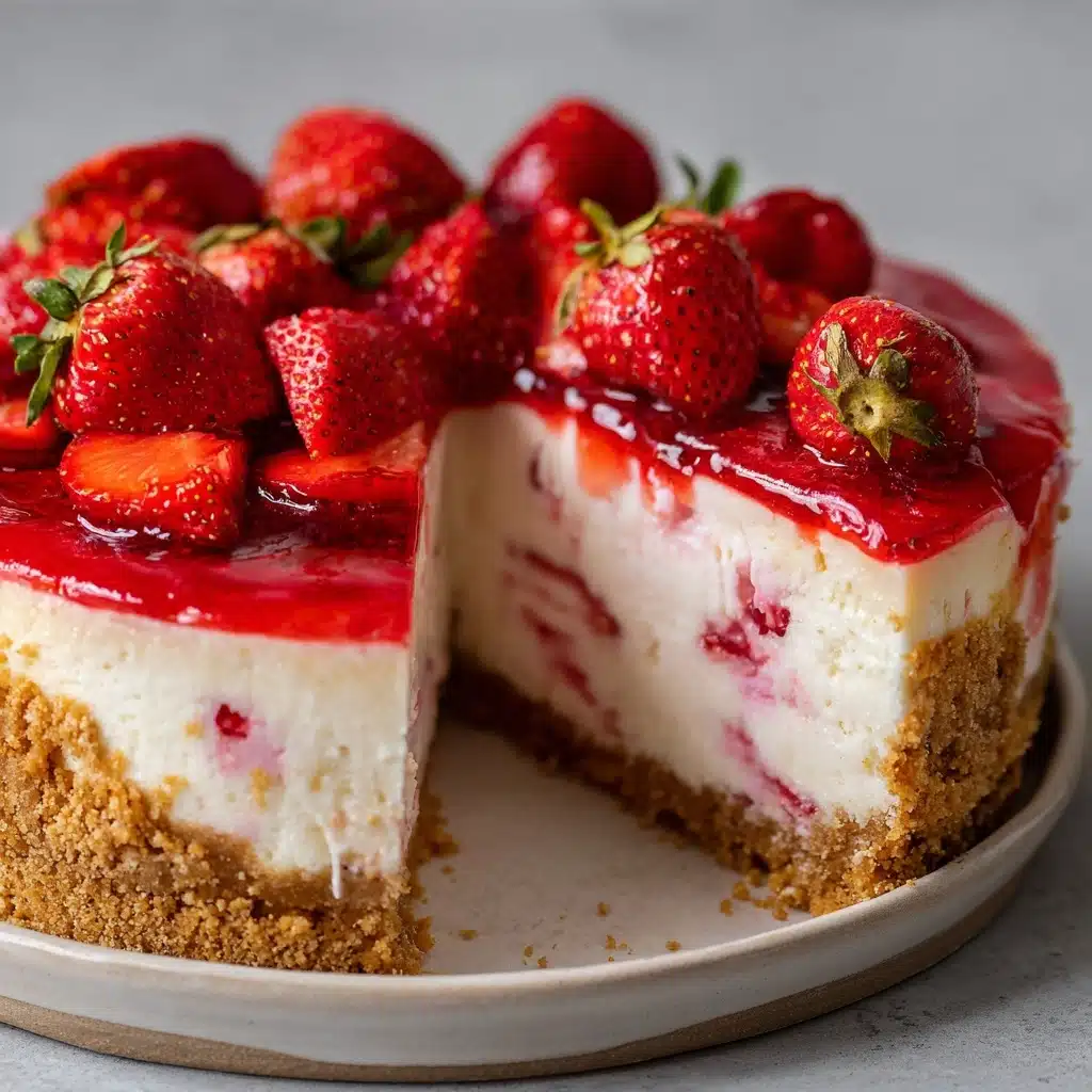 Gluten-Free & Vegan Strawberry Cheesecake Recipe - Recipe Image